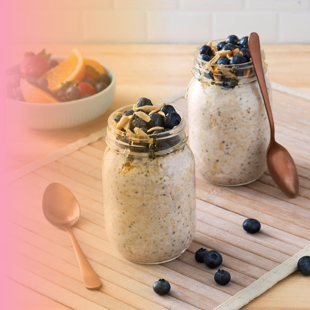 Avena trasnochada u "Overnight Oats"