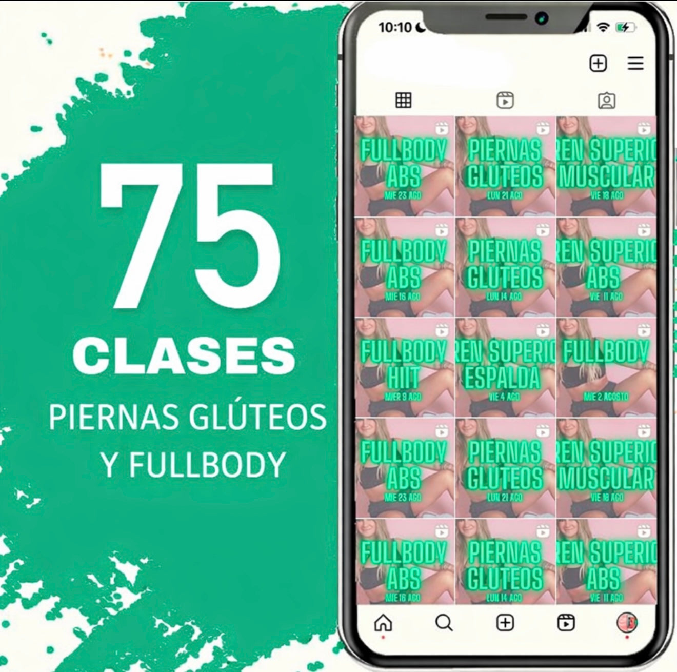 75 CLASES (Fullbody y Piernas gluteos)