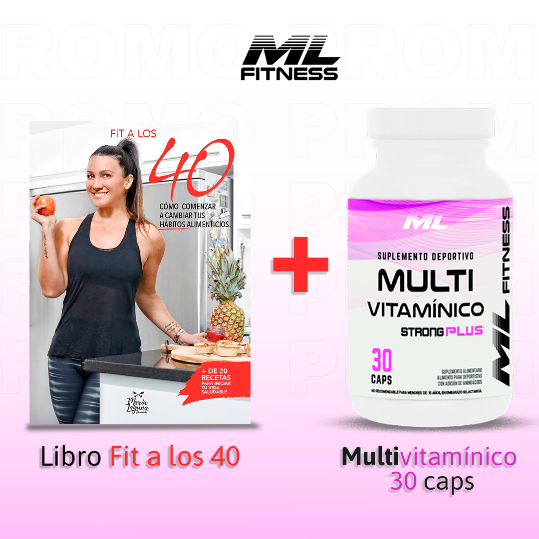 Pack Multivitamínico Strong Plus + Libro &#39;Fit a los 40&#39;